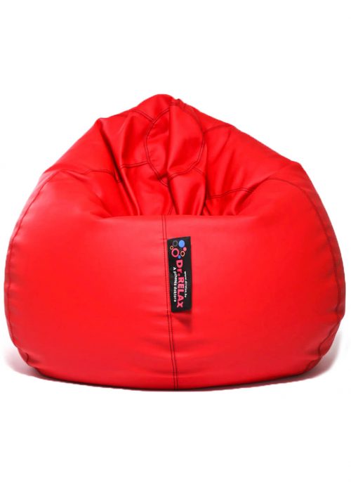 Dr.Relax Basic babzsákfotel textilbőr piros