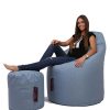 Dr.Relax Comfort+Puff babzsákfotel Bútorszövet - Kék