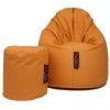 Dr.Relax Comfort+Puff babzsákfotel textilbőr - narancs