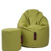 Dr.Relax Comfort+Puff babzsákfotel textilbőr - zöld