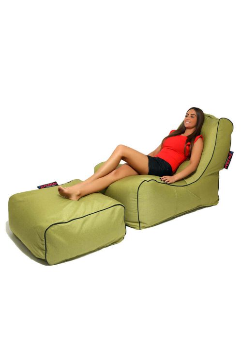 Dr.Relax Sofa+Puff Babzsákfotel - zöld