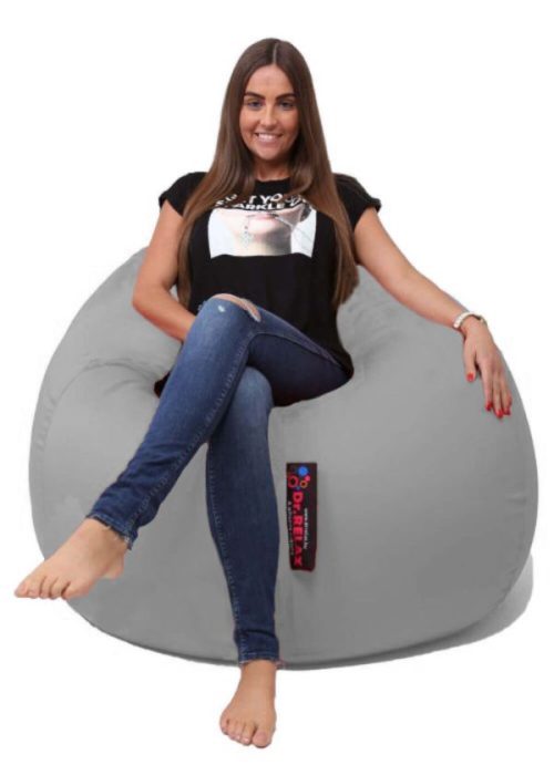 Basic sportszövet babzsákfotel világosszürke